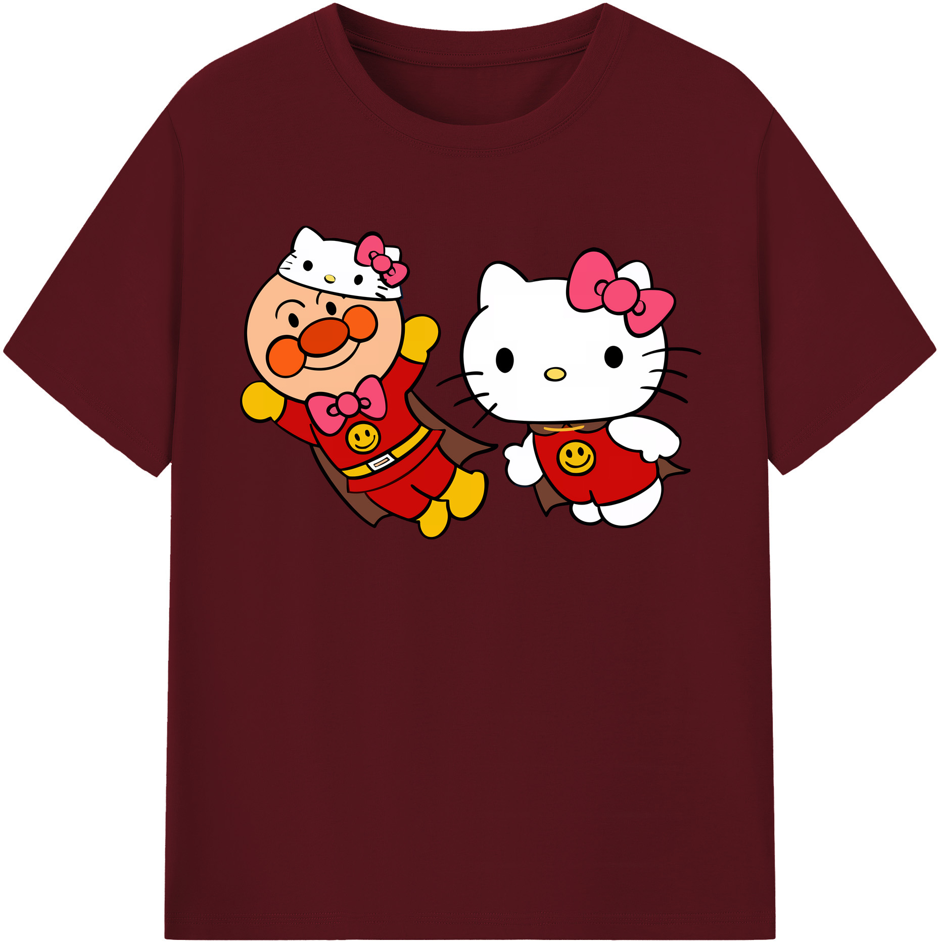 （画像用） アンパンマン Anpanman 綿100％半袖Tシャツ（フロントプリント）